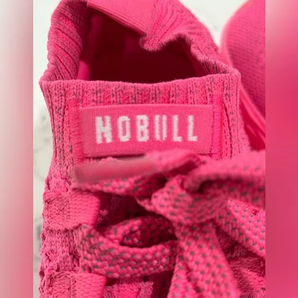 NOBULL Pink Allday Diamond Reflective Knit Running Shoes Women’s Size 7.5 New