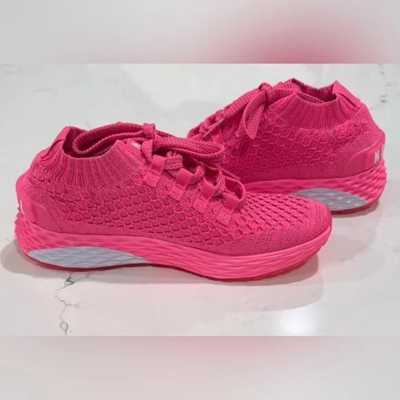 NOBULL Pink Allday Diamond Reflective Knit Running Shoes Women’s Size 7.5 New