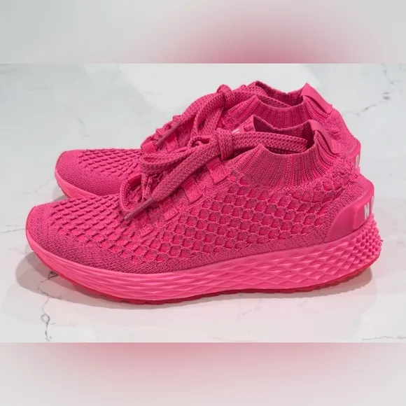 NOBULL Pink Allday Diamond Reflective Knit Running Shoes Women’s Size 7.5 New