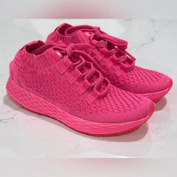 NOBULL Pink Allday Diamond Reflective Knit Running Shoes Women’s Size 7.5 New