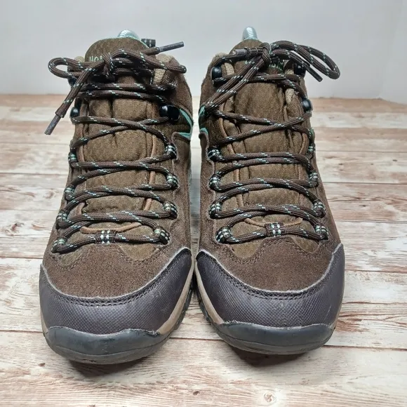 Northside Waterproof Hiking Shoes Trail Boots Brown Tan Aqua Women's Size 7