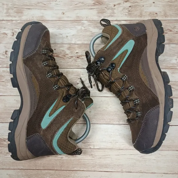 Northside Waterproof Hiking Shoes Trail Boots Brown Tan Aqua Women's Size 7