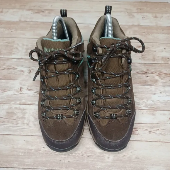 Northside Waterproof Hiking Shoes Trail Boots Brown Tan Aqua Women's Size 7