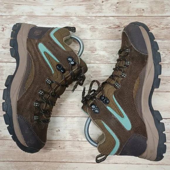 Northside Waterproof Hiking Shoes Trail Boots Brown Tan Aqua Women's Size 7