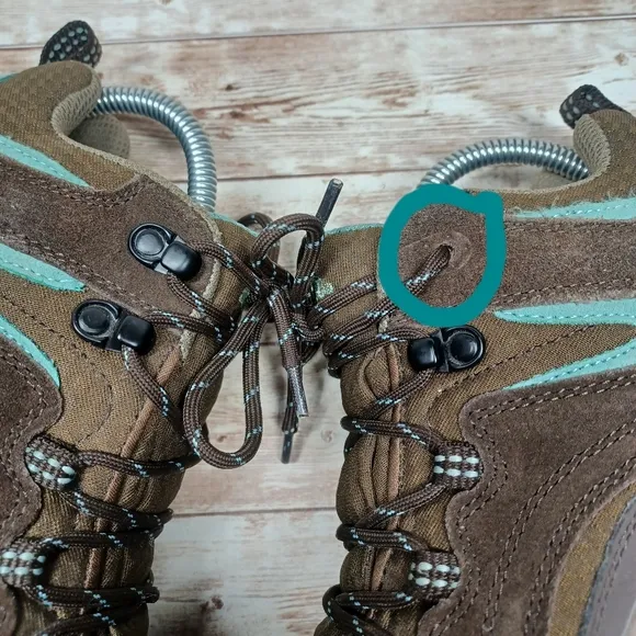 Northside Waterproof Hiking Shoes Trail Boots Brown Tan Aqua Women's Size 7