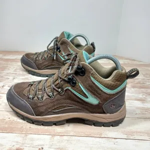 Northside Waterproof Hiking Shoes Trail Boots Brown Tan Aqua Women's Size 7