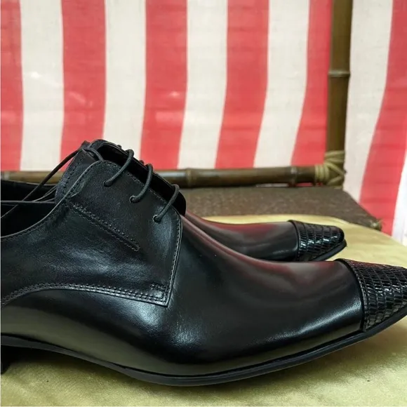 NWB Encore Fiesso BLACK Snake Leather Shoes FI3105