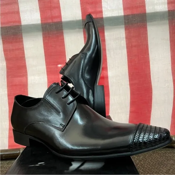 NWB Encore Fiesso BLACK Snake Leather Shoes FI3105