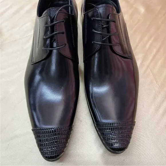 NWB Encore Fiesso BLACK Snake Leather Shoes FI3105