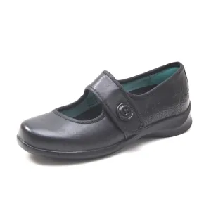 Nwob Apex Mary Jane Shoes Petals Lisa Shoes Black Leather Embroidered Women's 5