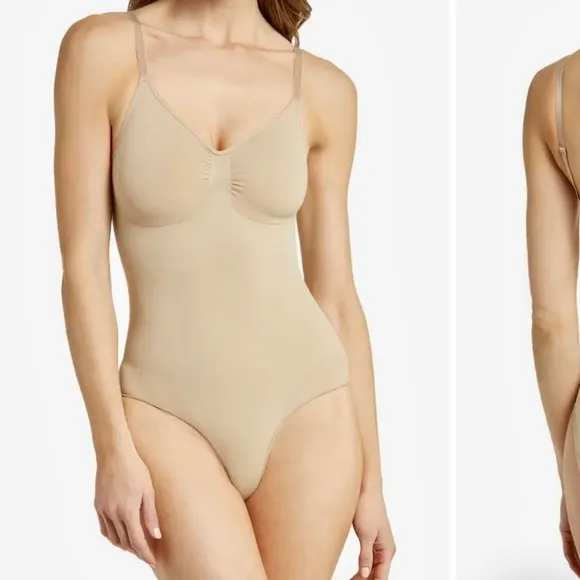 NWOT SKIMS sculpting Seamless Sculpt Brief bodysuit - Clay color - size S/M