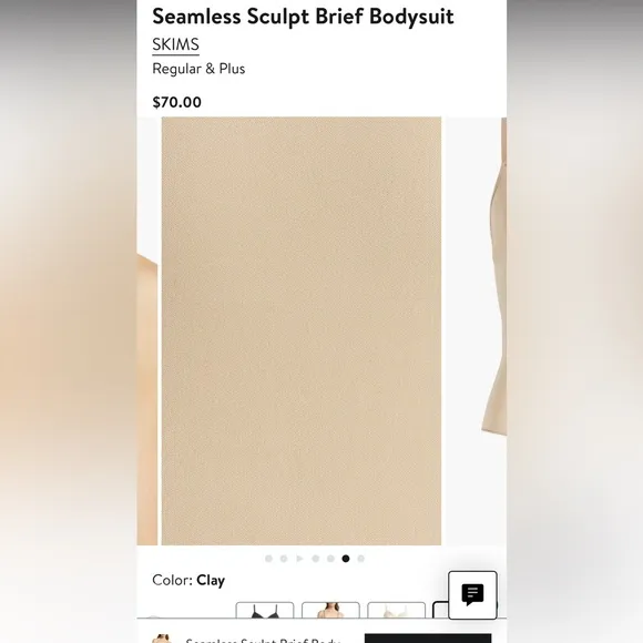 NWOT SKIMS sculpting Seamless Sculpt Brief bodysuit - Clay color - size S/M