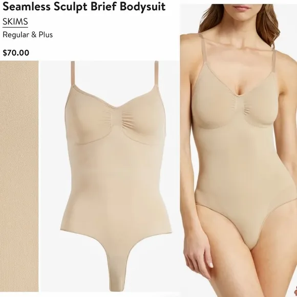 NWOT SKIMS sculpting Seamless Sculpt Brief bodysuit - Clay color - size S/M