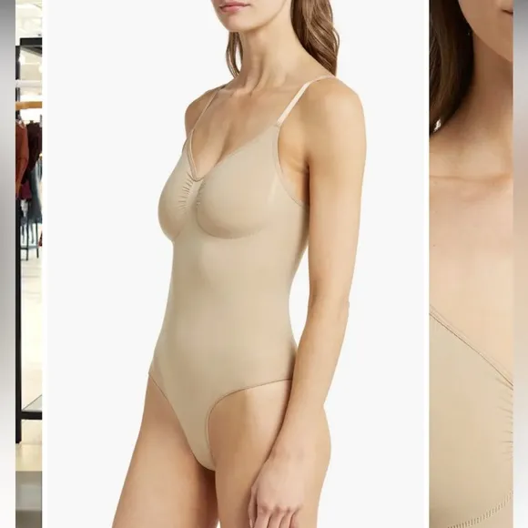 NWOT SKIMS sculpting Seamless Sculpt Brief bodysuit - Clay color - size S/M