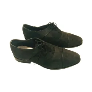 NWOT Herc Men`s Oxford Dress Shoes Genuine Leather Elegant Black Suede 42 Eu