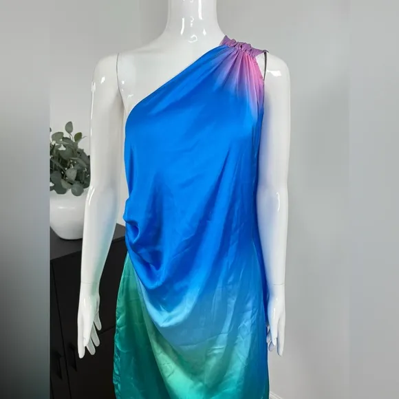 NWT Baobab Sarakiniko Ari Ruched One-Shoulder Minidress Size XL