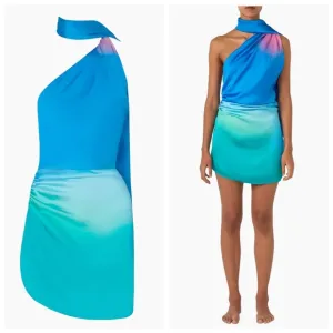 NWT Baobab Sarakiniko Ari Ruched One-Shoulder Minidress Size XL