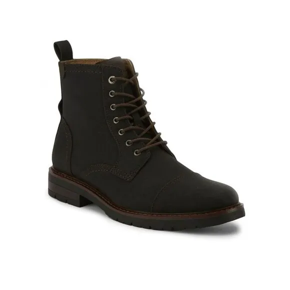 NWT DOCKERS Mens Black Lightweight Rawls Round Toe Lace-Up Boots Shoes 12 M