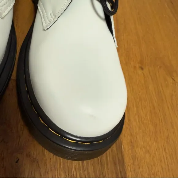 NWT Dr Martens 1461 White Leather Lace Up Shoes Ladies Size 5 Men’s 4 UK 3 EU 36