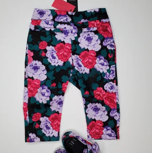 NWT {Janie &amp; Jack x Harlems Fashion Roe} Floral 3 pc Suit Outfit with Shoes