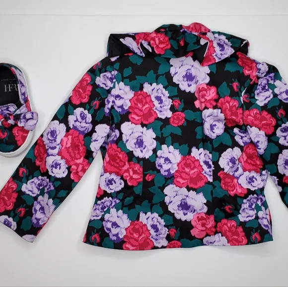 NWT {Janie &amp; Jack x Harlems Fashion Roe} Floral 3 pc Suit Outfit with Shoes