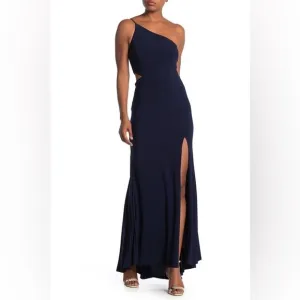 NWT JUMP one shoulder jersey gown with cutout size 13/14 Prom Dance Elegant