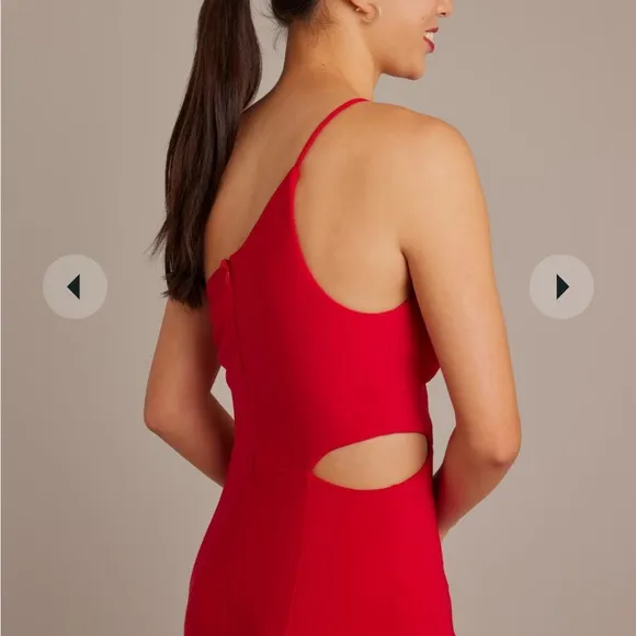NWT JUMP one shoulder jersey gown with cutout size 13/14 Prom Dance Elegant