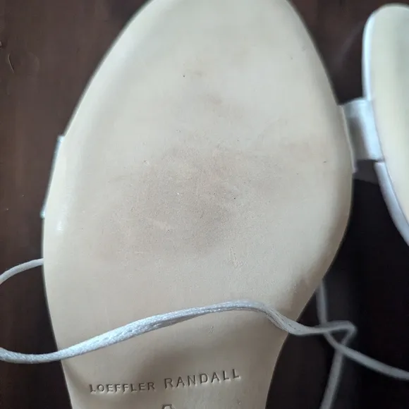 NWT Loeffler Randall Jackie Cream Mid Heel Sandal