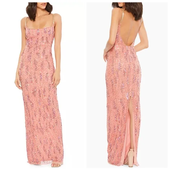 NWT Mac Duggal Sequin Column Gown Size 10