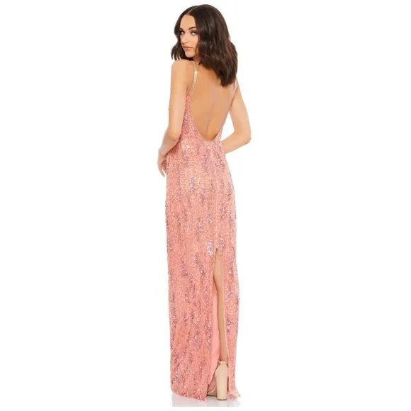 NWT Mac Duggal Sequin Column Gown Size 10