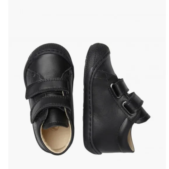 NWT NATURINO COCOON VL Leather first step shoes in Black