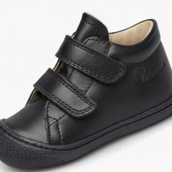 NWT NATURINO COCOON VL Leather first step shoes in Black