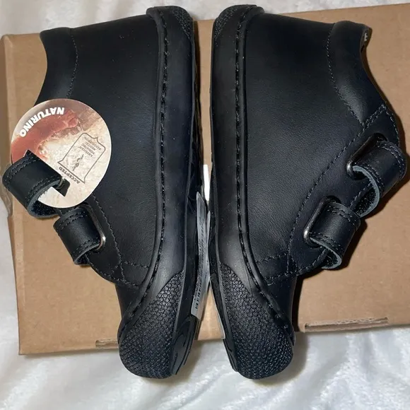 NWT NATURINO COCOON VL Leather first step shoes in Black