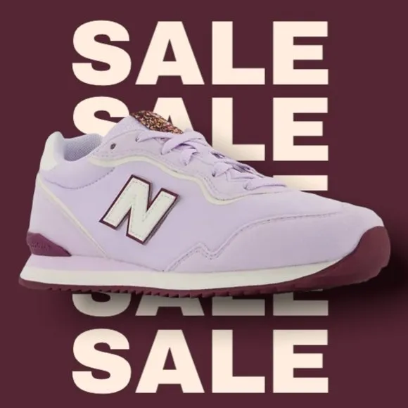 NWT New Balance Kids Running Sneakers Sleek Violet Haze, Purple Athletic Shoes
