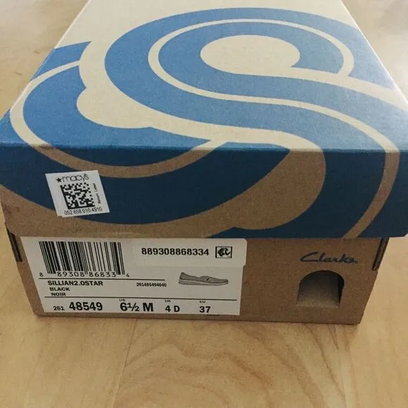 NWT New in Box Gorgeous Size 6.5 Black Cloudsteppers SILLIAN 2.0STAR Shoe Flats