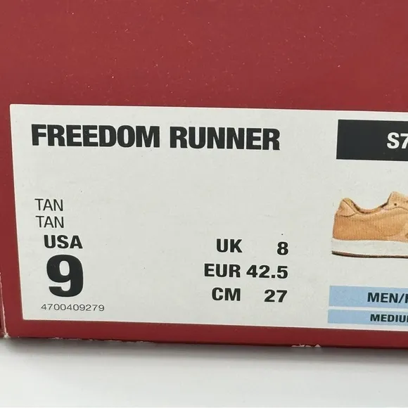 NWT Saucony Originals Freedom Runner Deluxe Tan ALL Leather Mens Brown Sneakers
