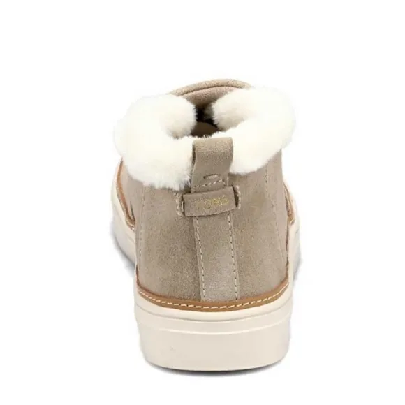 NWT TOMS Shoes Paxton Cobblestone Suede &amp; Faux Fur  Booties |Size 7
