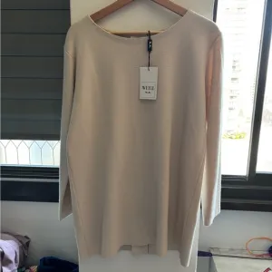 NWT WEILL cream colored long sleeve tunic sweater sz 10