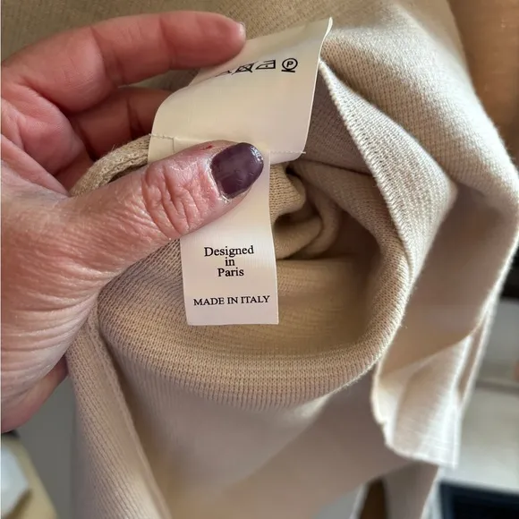 NWT WEILL cream colored long sleeve tunic sweater sz 10