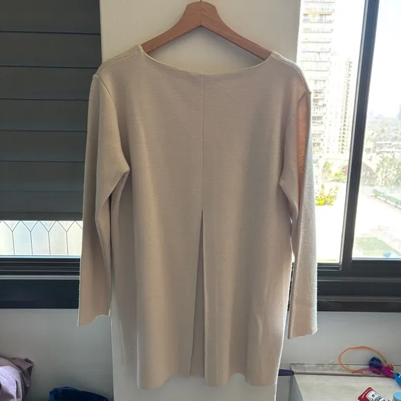 NWT WEILL cream colored long sleeve tunic sweater sz 10