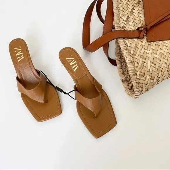 NWT Zara camel shoes