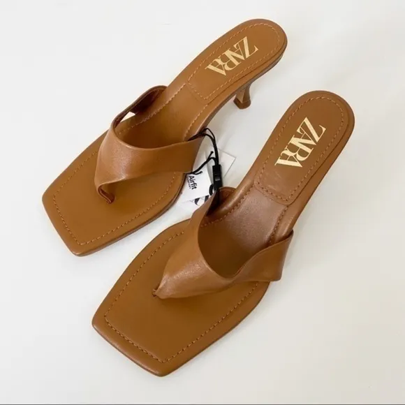 NWT Zara camel shoes