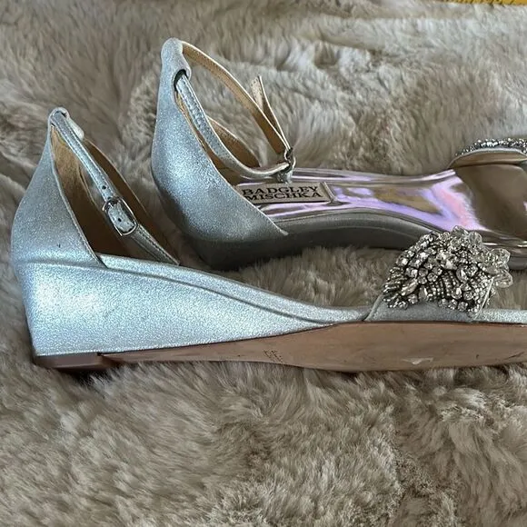 NWT Badgley Mischka Fiery Wedge Sandals