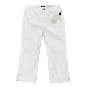 NYDJ Marilyn Straight Crop Lift&amp;Tuck Denium Womens White Jeans Size‎ 6 - NWT