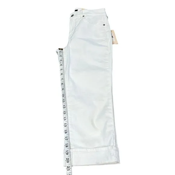 NYDJ Marilyn Straight Crop Lift&amp;Tuck Denium Womens White Jeans Size‎ 6 - NWT