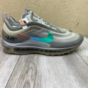 Off White Air Max 97 Shoes Mens Size 10 Gray Menta Sneaker Men AJ4585-101