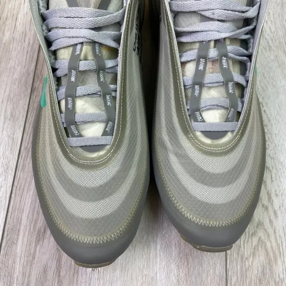 Off White Air Max 97 Shoes Mens Size 10 Gray Menta Sneaker Men AJ4585-101