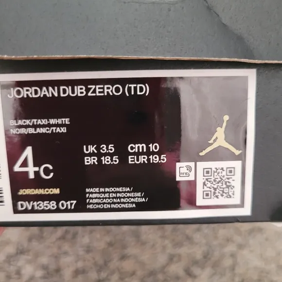 OFFERS✅️Toddler jordan dub zero td sneaker shoes 4c