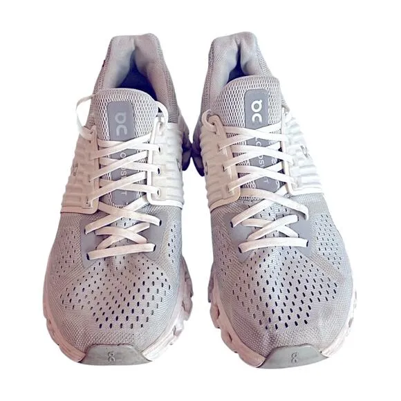 On Cloudswift 3 Running Shoes Womens 9 White Grey Athletic Comfort Cushioned
