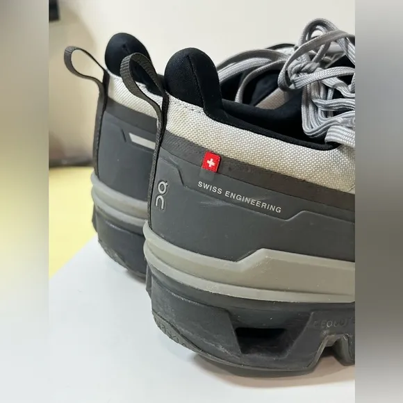 On Running Sz 12 Cloudwander Waterproof Outdoor Hiking Tactical Gray Trail Shoes
